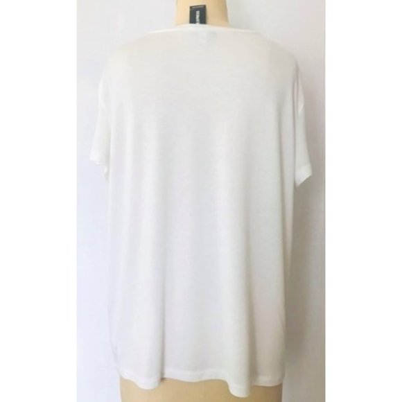 EXPRESS WHITE RED NEW YORK CITY 78 STUDDED SCRIPT GRAPHIC MODAL T-SHIRT XL NWT - Picture 7 of 8